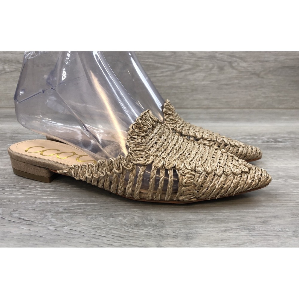 Ccocci Monaco Women's Brown Sandal 6.5 Slip On Woven‎ Boho Casual Shoes
